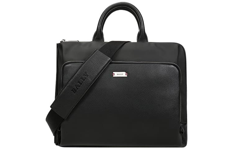 BALLY Canvas With Handbag, Briefcase Black Basic Set (Bag+Dust Bag)