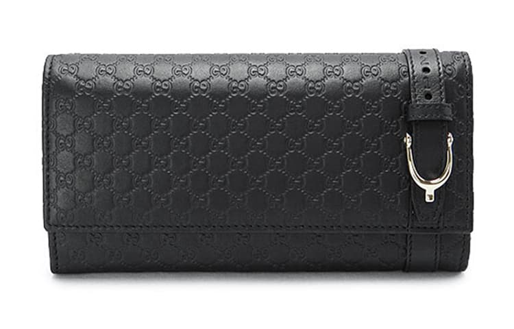 GUCCI Leather, Cow Wallet Black Basic Set (Bag+Dust Bag)