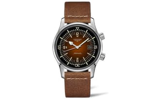 LONGINES Automatic Mechanical Movement Watch 42mm Coffee Watch Dial Stainless Steel Case