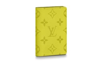 LOUIS VUITTON Pocket Organizer Cow With Coated Canvas Wallet Yellow