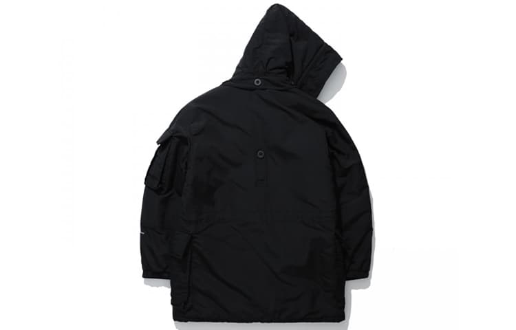 MADNESS Puffer Jackets Black Hooded Moderate Parka Puffer Jacket