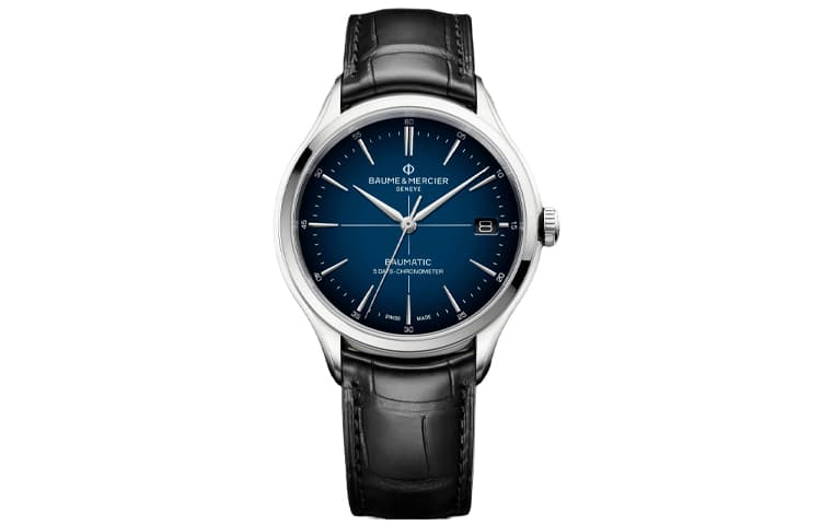 Baume & Mercier Creighton Collection Automatic Mechanical Movement COSC Watch 40mm Blue Dial