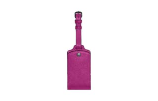 COACH Pebbled Luggage Tag Bag Accessory Rose Red