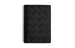 Bottega Veneta Cow Passport Holder Black