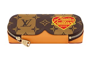 LOUIS VUITTON NIGO Collaboration Cow Canvas Eyeglass Pouch Large Brown