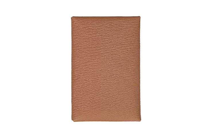 HERMES Calvi Duo Mysore Goat Skin Silver Tone Buckle Wallet, Card Holder Regular Box Not Included