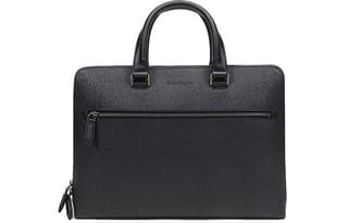 FERRAGAMO Cow Handbag Briefcase Gray Black