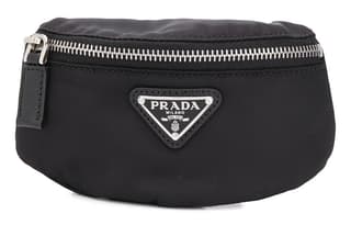 PRADA Wristband Type Nylon Clutch Mini Black