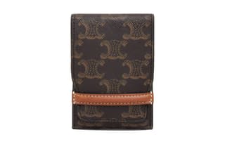 CELINE Triomphe Canvas With Calfskin Bag Accessory Tawny