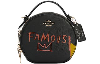 COACH Basquiat Collaboration Canteen Handbag, Crossbody Bag Small Black