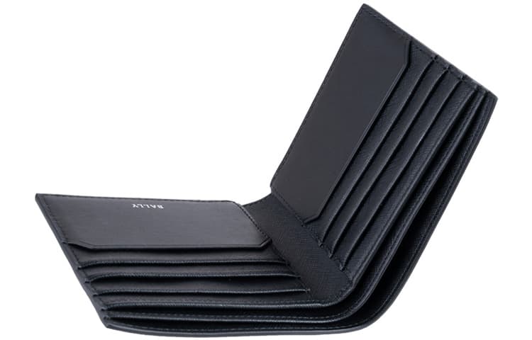 BALLY Canvas Wallet, Business Card Holder, Coin Purse, Wallet Black