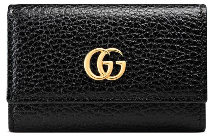 GUCCI GG Marmont Key Pouch Mini Black Gift Set(Basic Set+Box+Shopping Bag)