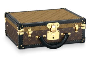 LOUIS VUITTON Coated Canvas Handbag Hard Case Storage Box Medium Brown