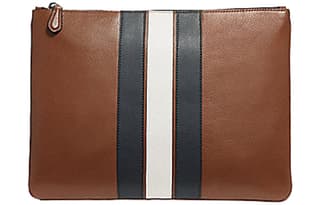 COACH Pouch Cow Clutch Large Brown