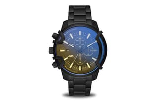 DIESEL GRIFFED Bull King Collection Wrist Quartz Movement Steel Strap Black Dial
