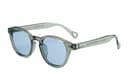 Transparent Gray Frame with Blue Polarized Lens