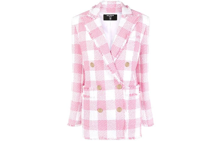 BALMAIN FW21 Business Suit Coat Pink