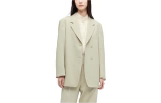 UNIQLO Business Suits Light Green Suit Collar Moderate Straight Fit