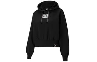 PUMA Sweatshirts Black Hooded Moderate Regular