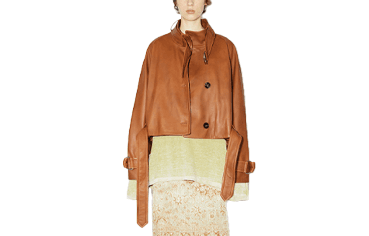 Acne Studios Jackets Brown Turtleneck Moderate Straight Fit