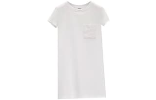 HERMES Short Sleeved White Crew Neck Moderate
