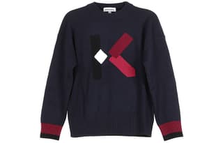 KENZO Sweaters Marine Blue Crew Neck Moderate A Line