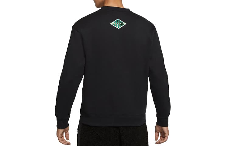 Jordan Sweatshirts Black Crew Neck Moderate Straight Fit