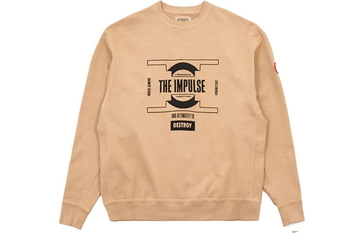 Cav Empt Sweatshirts Brown Crew Neck Moderate Heavyweight