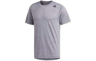Adidas T Shirts White Purple Crew Neck Moderate Straight Fit