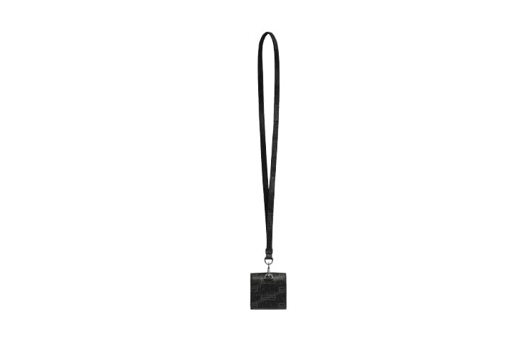 Balenciaga Polyester, Polyurethane, Cotton Earphone Case Black/Gray