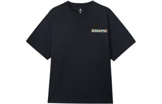 Converse Set in Sleeve T Shirt Black
