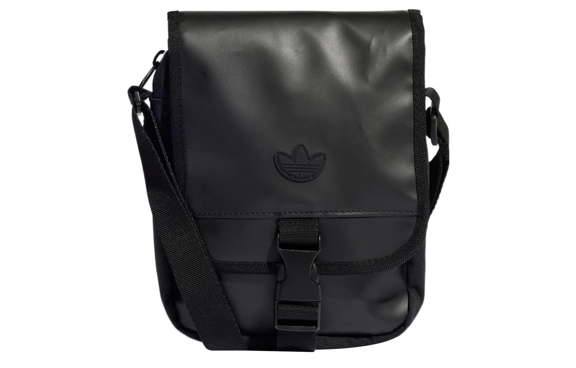 Adidas Originals Polyurethane Cell Phone Pouch, Crossbody Bag, Shoulder Bag Black Black