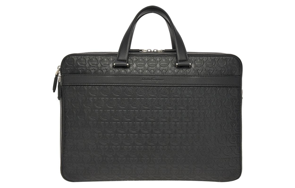FERRAGAMO Travel Handbag Black Basic Set (Bag+Dust Bag)