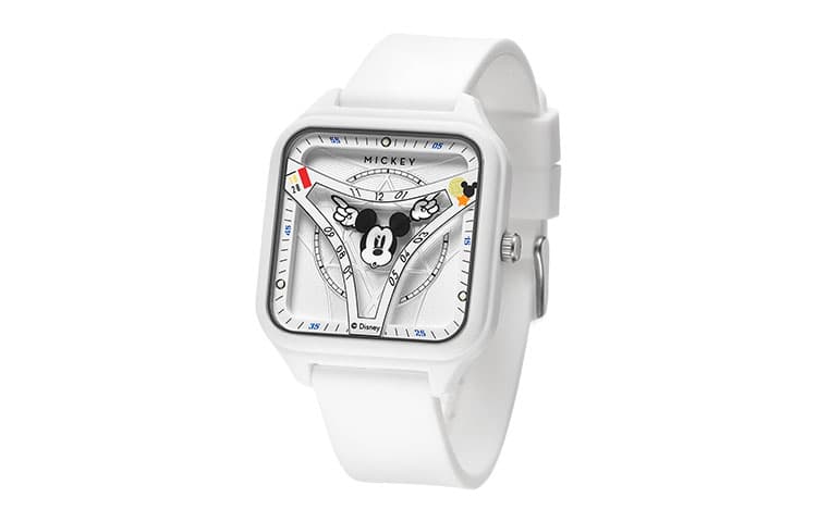 Disney Mickey Series Quartz Movement Silicone Strap Watch White Dial MK11545W