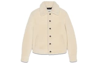SAINT LAURENT SS22 Fur Coat Beige Yellow