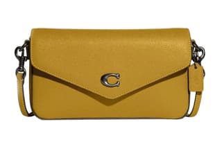 COACH Wyn Grain Crossbody Bag, Shoulder Bag Small Linen Yellow