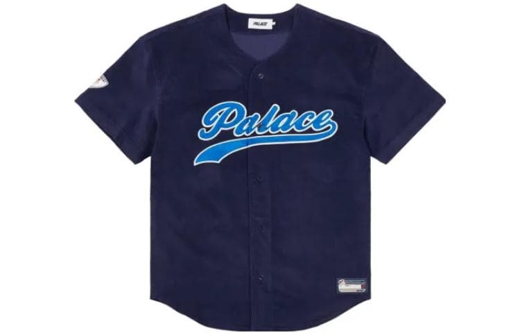 PALACE Cord Baseball Jersey 'Navy'