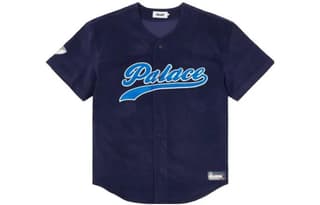 PALACE Cord Baseball Jersey 'Navy'