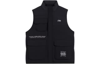 Li Ning Sports Collection Down Vests Black Stand Collar Moderate Other