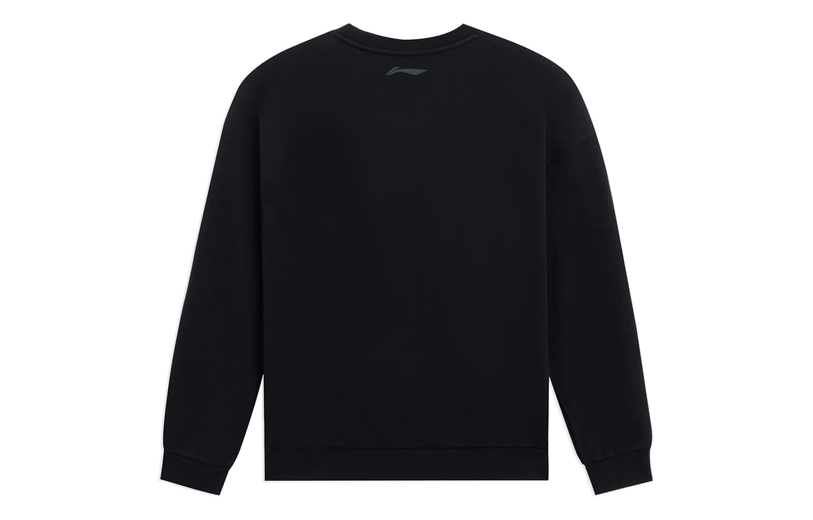 Li Ning Collection Cartoon Comic Pattern Fleece Lined Print Long Sleeved Sweatshirt Black