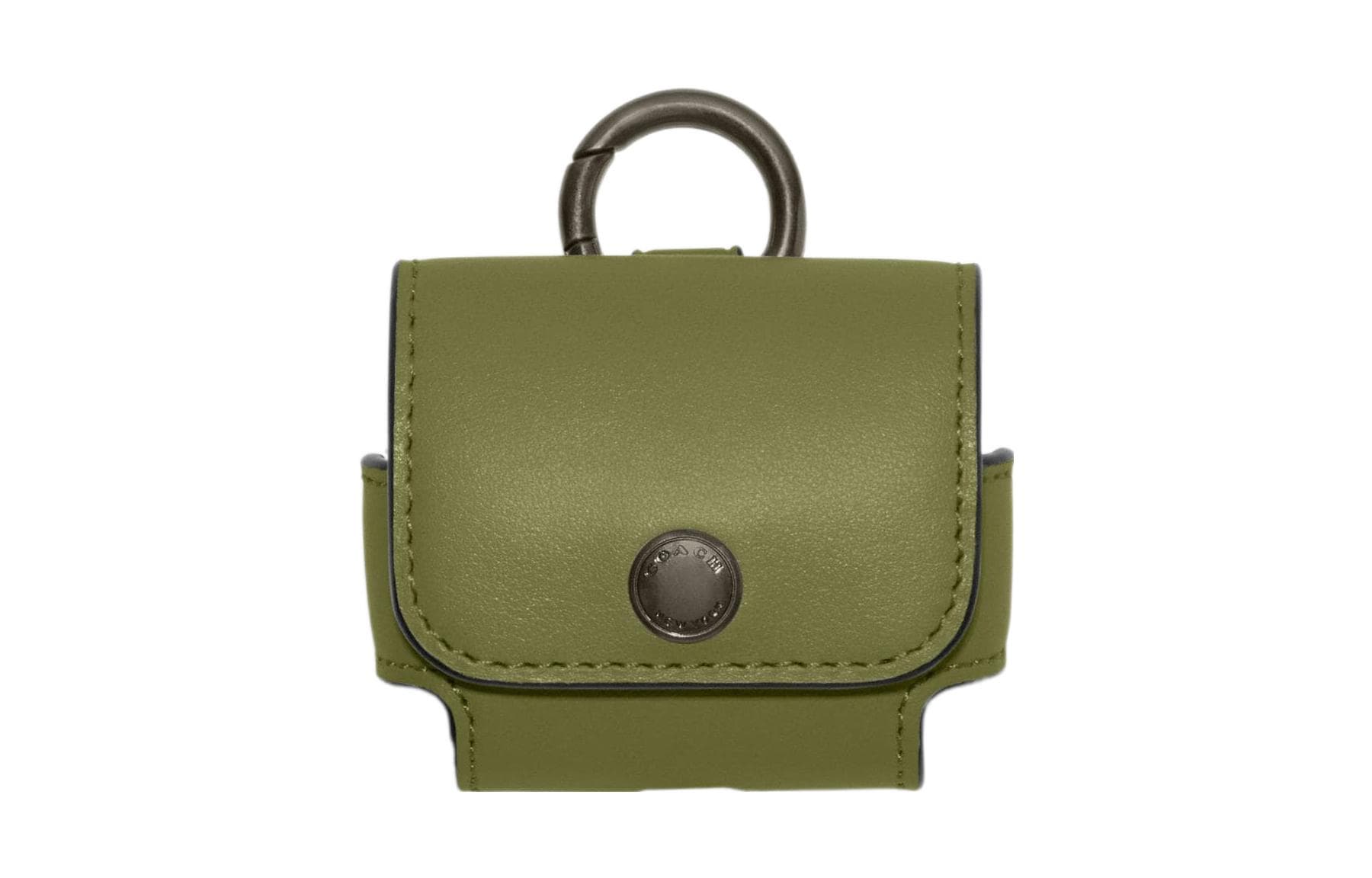 COACH Refined Calfskin AirPods Pro Earphone Case Olive Green Green