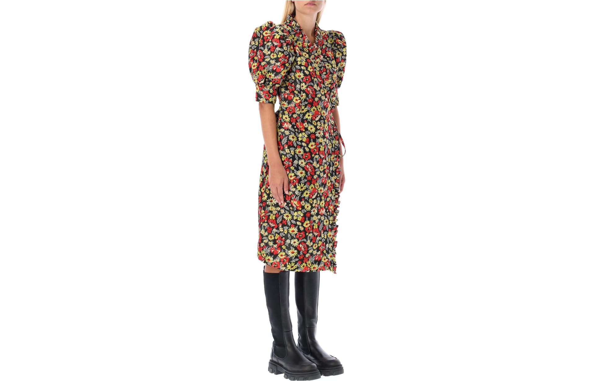GANNI Short Sleeved Dress Multicolor