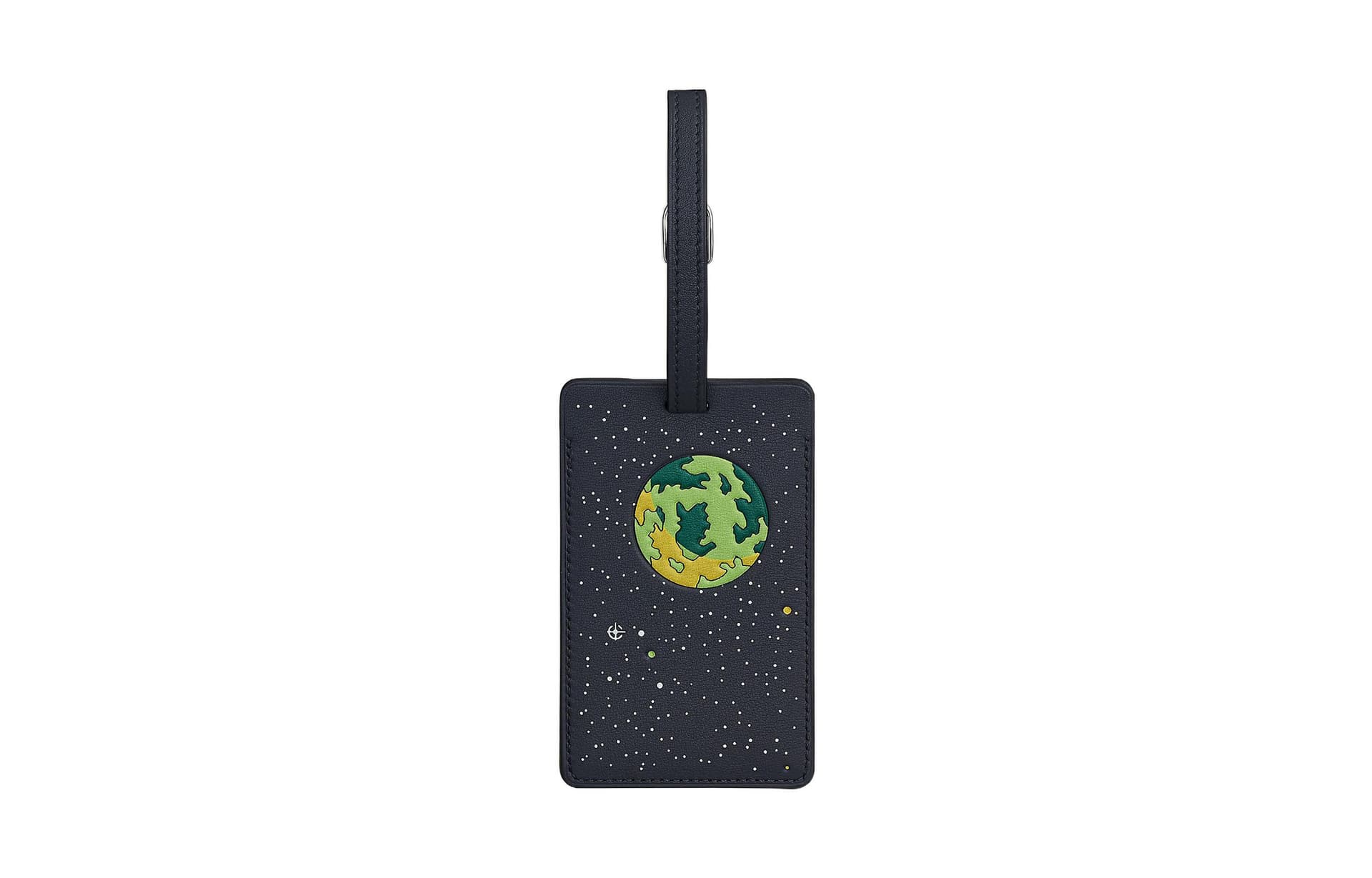 HERMES Swift Calfskin Luggage Tag 76 Bleu Indigo
