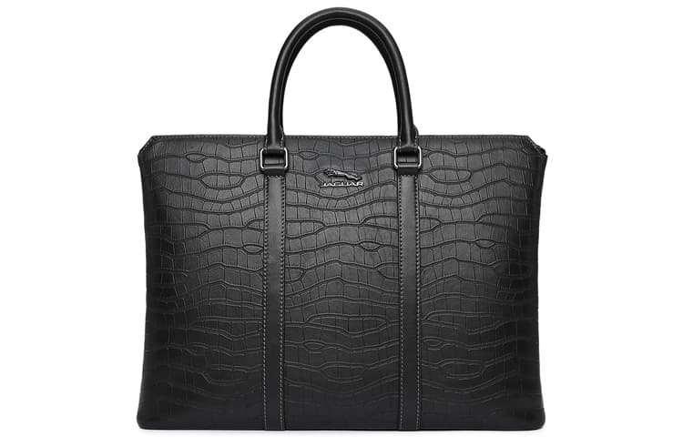 JAGUAR Cow Laptop Bag Regular Black Black