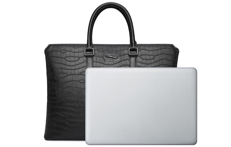 JAGUAR Cow Laptop Bag Regular Black