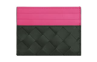 Bottega Veneta Cow Card Holder Pink/Black