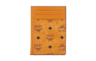 MCM Coated Canvas Card Holder Business Card Holder Card Holder Mini Cognac