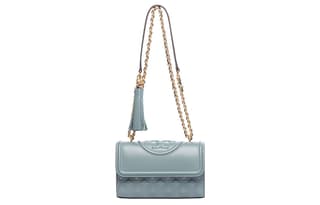 TORY BURCH Fleming Smooth Crossbody Bag, Shoulder Bag Regular Light Blue