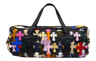 Chrome Hearts Cylinder Bag, Portable Luggage Bag, Gym Bag Black