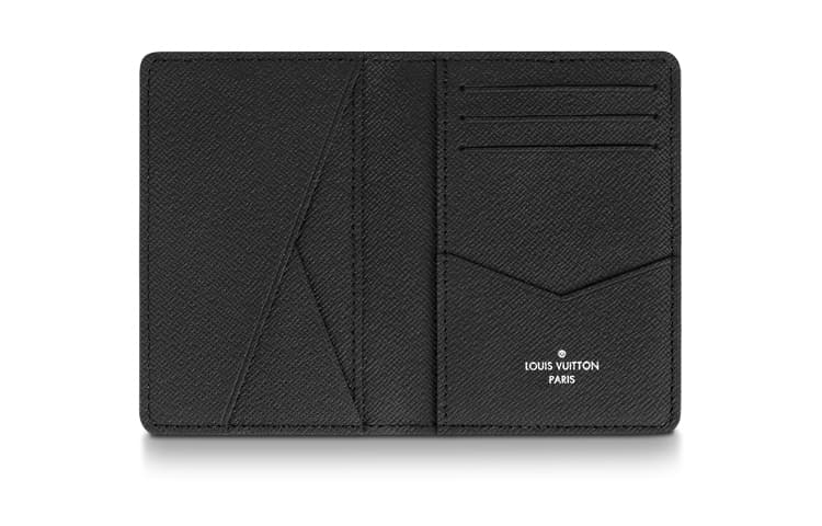 LOUIS VUITTON Coated Canvas Wallet Passport Holder Blue/Black
